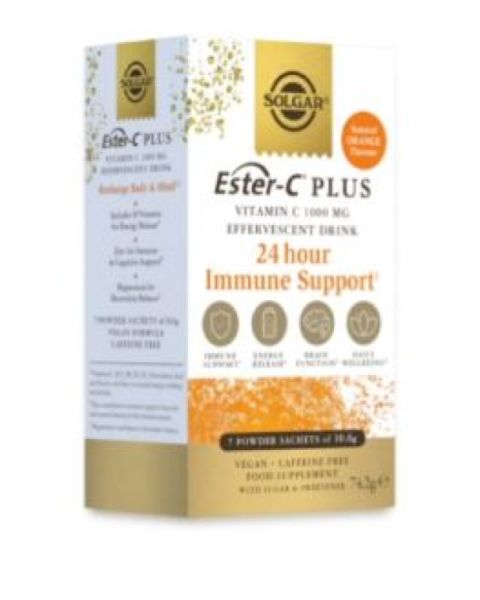 Ester-C Effervescent 1000 mg Vitamin C 7 Envelopes