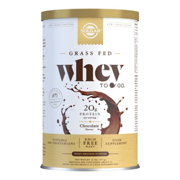 Whey To Go Chocolate Whey Protein 377 g - SOLGAR