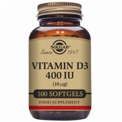 Acheter SOLGAR Vitamine D3 400 UI 10 mcg 100 Perles Par 13,81€