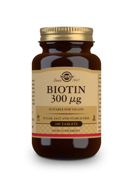 Biotin 300 mcg 100 Tablets - SOLGAR Img 3