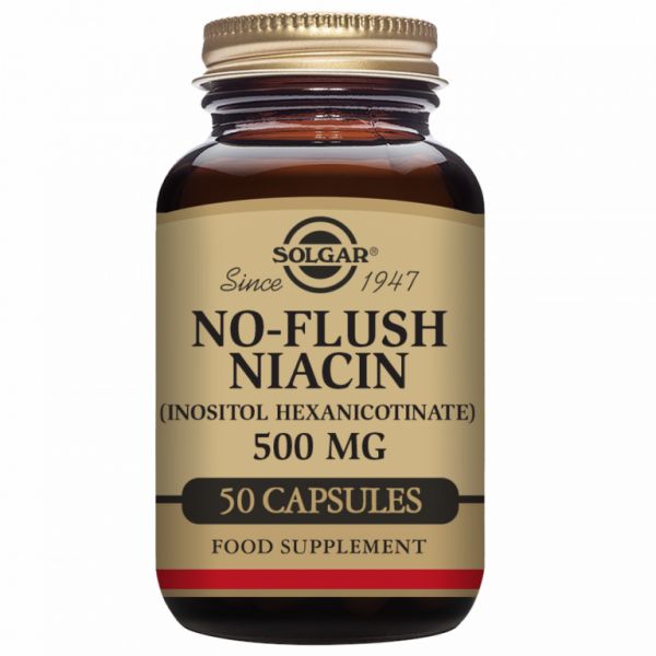 Niet-blozende niacine 500 mg 50 plantaardige capsules