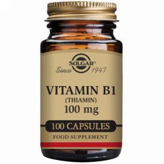 Buy SOLGAR Vitamin B1 100mg Thiamin 100 Vegetable Capsules By 14,15€