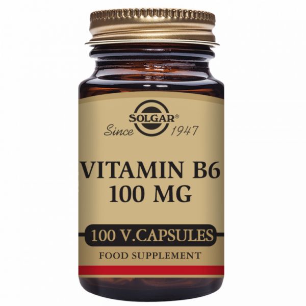 Vitamin B6 100 mg 100 Grönsakskapslar - SOLGAR