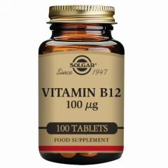 Buy SOLGAR Vit B12 100mcg.(Cyanocobalamin)(100)Tablets By 11,41€