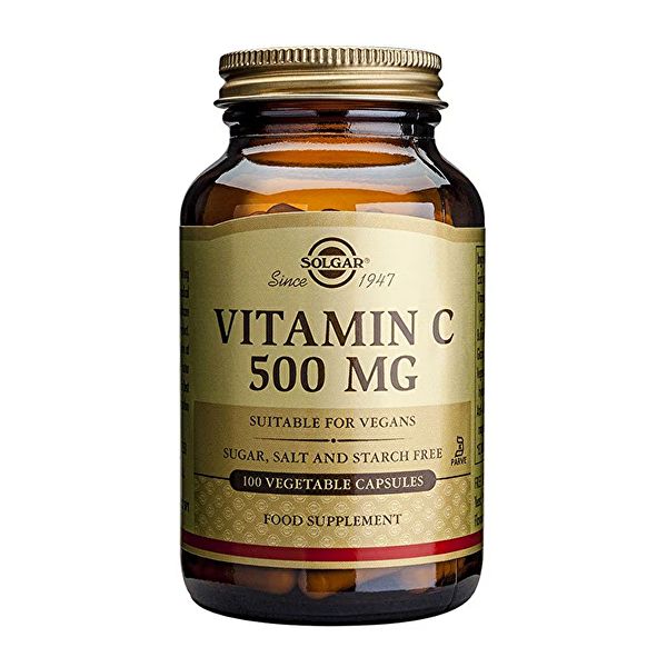 Vitamin C 500 mg 100 Grönsakskapslar - SOLGAR Img 2