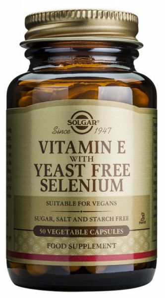 Vitamin E med selen 50 grönsakskapslar - SOLGAR