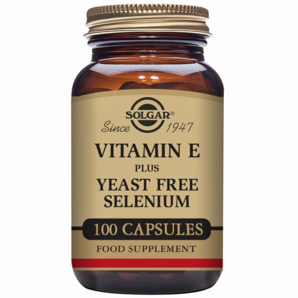 Vitamin E med selen 100 grönsakskapslar - SOLGAR