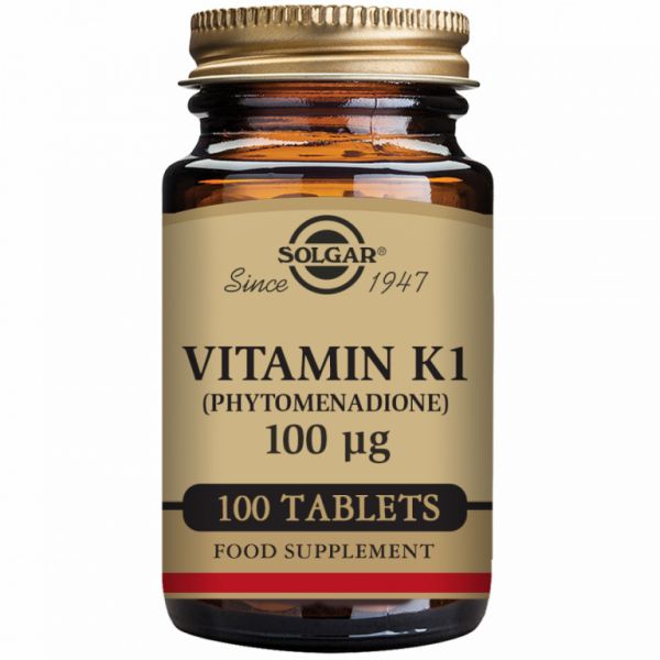 Vitamin K1 100 mcg 100 Tablets - SOLGAR