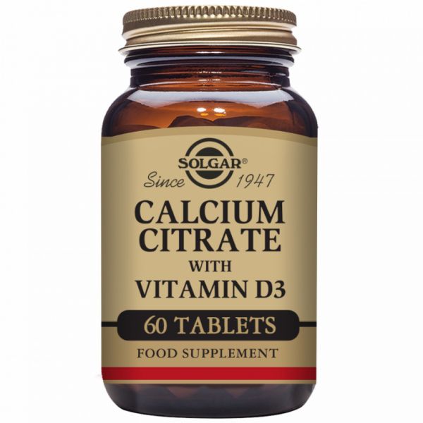 Calcium Citrate with Vitamin D 60 Tablets - SOLGAR