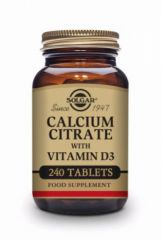 Buy SOLGAR Calcium citrate with vitamin D 240 Tablets By 51,15€