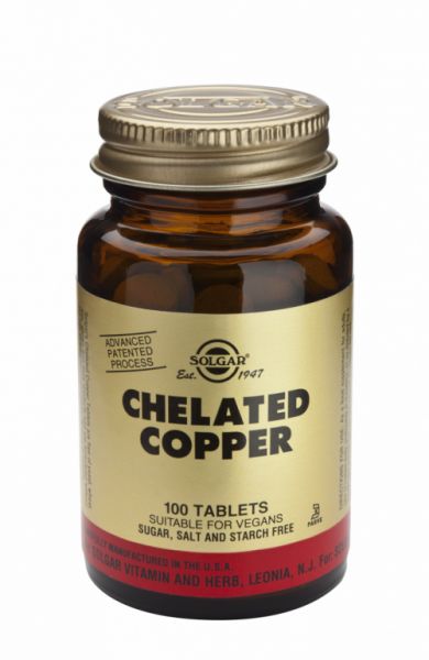 Chelated Copper 100 Tablets - SOLGAR