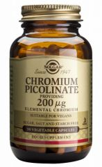 Acheter SOLGAR Picolinate de Chrome 200 mcg 90 Gélules Par 25,82€