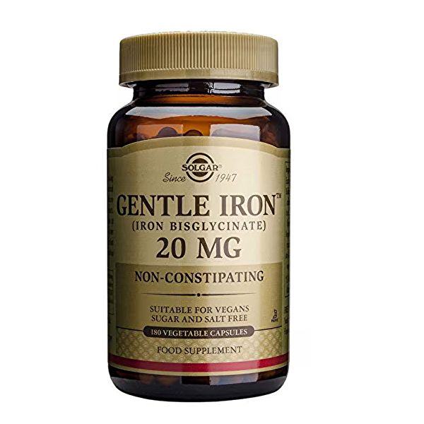 Gentle Iron 20 mg 180 Grönsakskapslar - SOLGAR