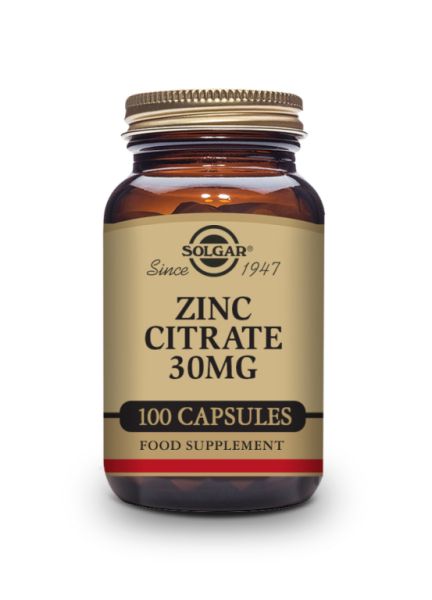 Citrat de Zinc 30 mg 100 Càpsules Vegetals Img 2