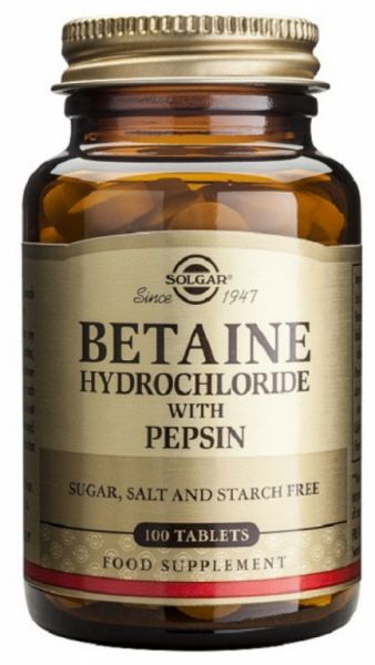 Betaïnehydrochloride met pepsine 100 tabletten