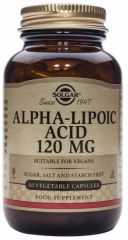 köpa SOLGAR Alpha Lipoic Acid 120 mg 60 Vegetabiliska kapslar Förbi 39,55€