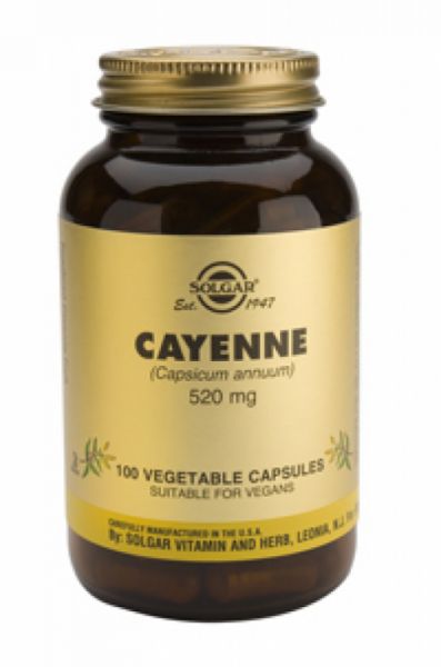 Cayenne 520 mg 100 Gélules Végétales - SOLGAR