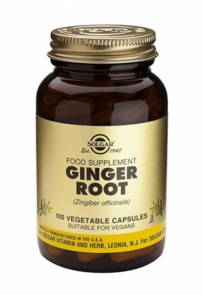 Ginger 100 Vegetable Capsules - SOLGAR