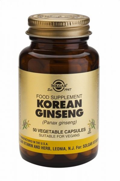 Ginseng coreano 50 cápsulas vegetais - SOLGAR