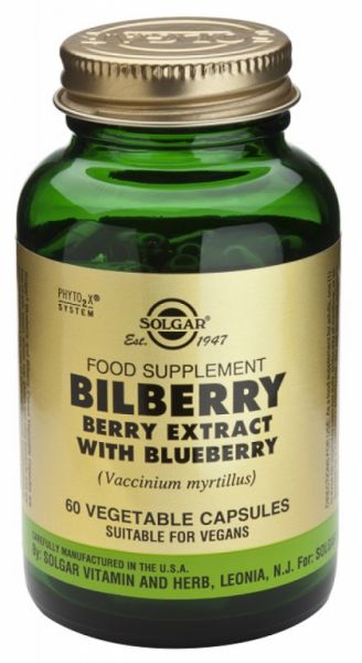 Bilberry 60 Vegetable Capsules - SOLGAR