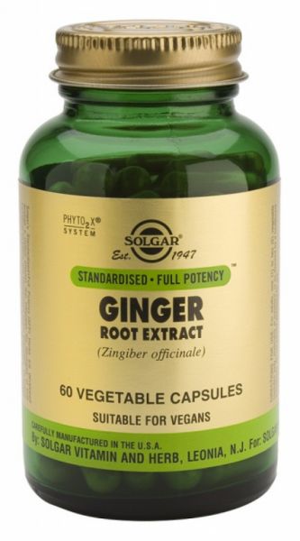 Ginger 60 Vegetable Capsules - SOLGAR