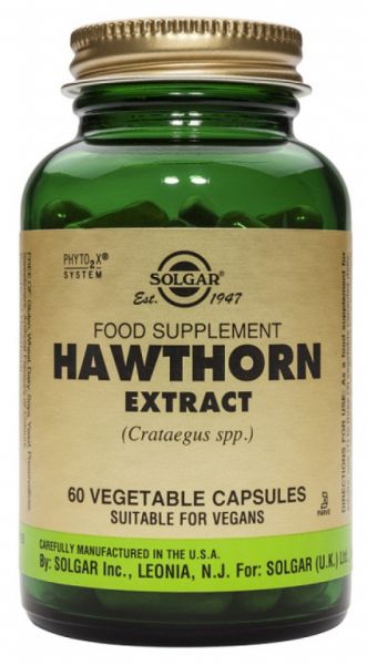 Hawthorn 60 Vegetable Capsules - SOLGAR