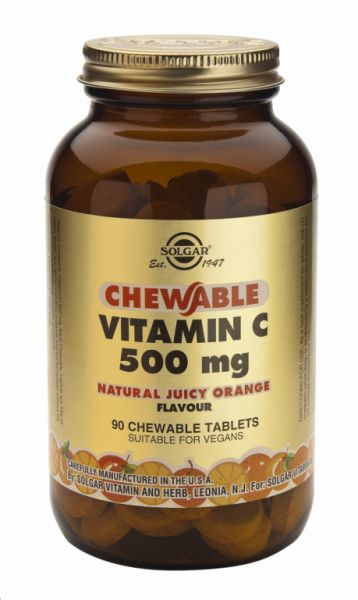 Vitamin C 500 mg 90 Chewable Tablets Orange