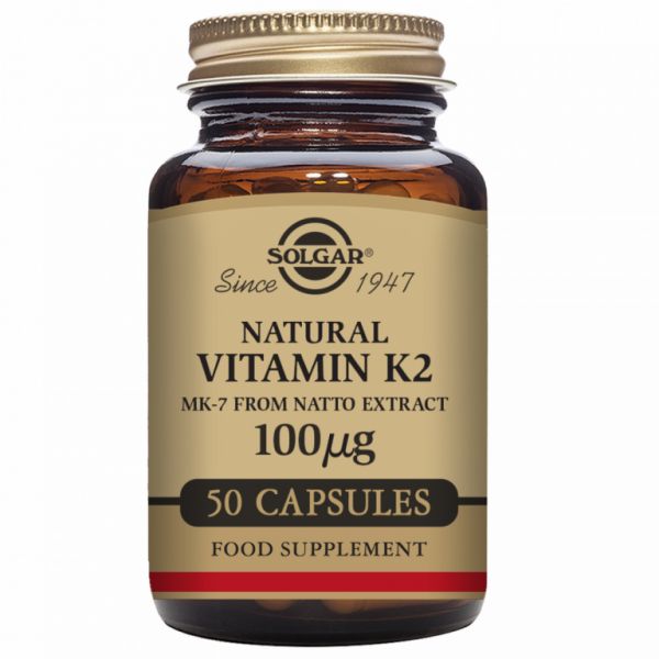 Vitamin K2 100 mcg 50 grönsakskapslar - SOLGAR