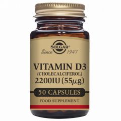 Vitamina D3 2200 UI 55 mcg 50 cápsulas vegetais