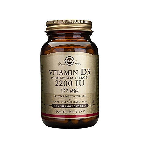 Vitamina D3 2200 IU 55mcg 100 Cápsulas Vegetales