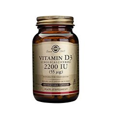 Comprar SOLGAR Vitamina D3 2200 IU 55mcg 100 Cápsulas Vegetales Por 32,15€