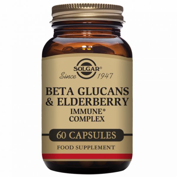 Beta Glucanos Immune Complex With Elderberry 60 Vegetable Capsules