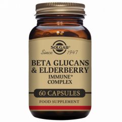 Buy SOLGAR Beta Glucanos Immune Complex With Elderberry 60 Vegetable Capsules By 29,86€