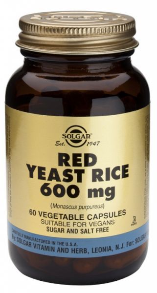 Red Yeast Rice 60 Vegetable Capsules - SOLGAR