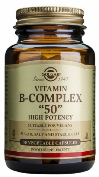 B-Complex 50 (High Potency) 50 Vegetable Capsules