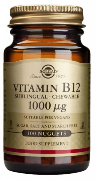 Vitamin B12 1000 mcg 100 Chewable Tablets - SOLGAR