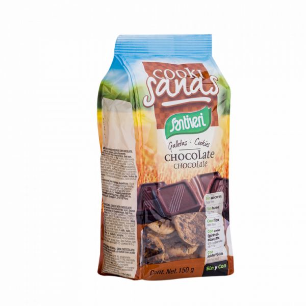 BISCOITOS DE CHOCOLATE COOKISANAS 150G - SANTIVERI