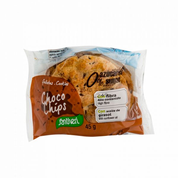 BISCOITOS CHOCO CHIPS 3U (45G) - SANTIVERI