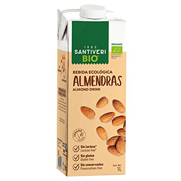 Organic almond milk 1 L. Vegetable drink