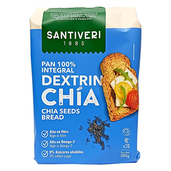 Dextrin bread with chia 300gr - SANTIVERI