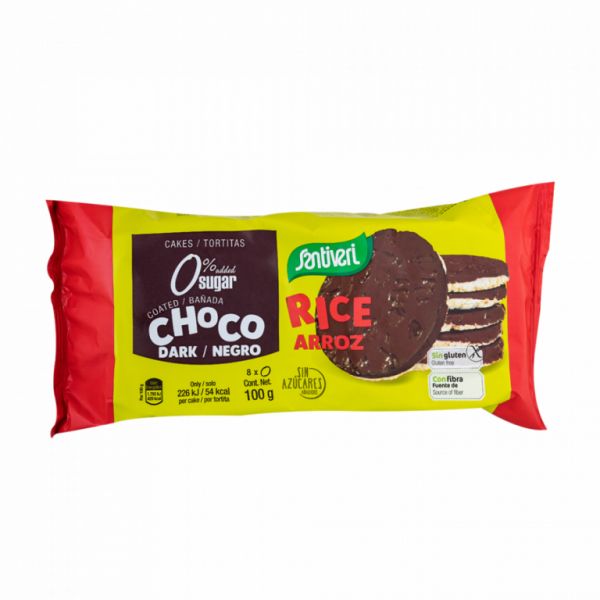 CHOCO RICE CAKES, BLACK 8U - SANTIVERI