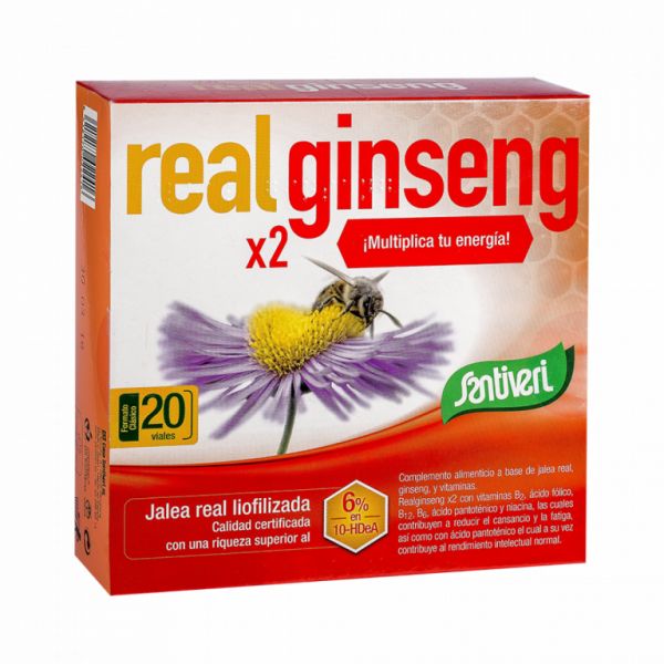 REALGINSENG x2 20 INJECTIEFLESJES - SANTIVERI