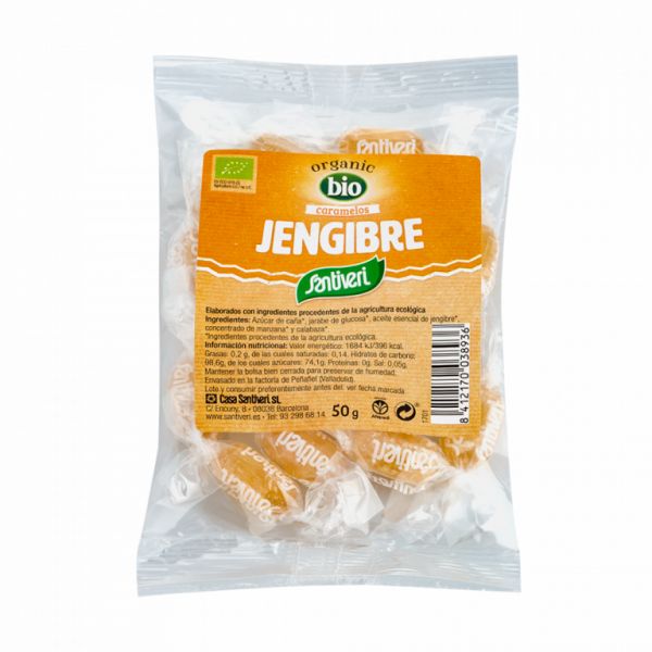 CARAMELOS DE JENGIBRE BIO - SANTIVERI