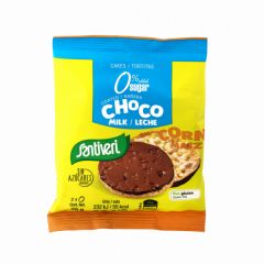 Buy SANTIVERI CORN CAKES CHOCO MILK WITHOUT SUGAR 2u By 1,15€