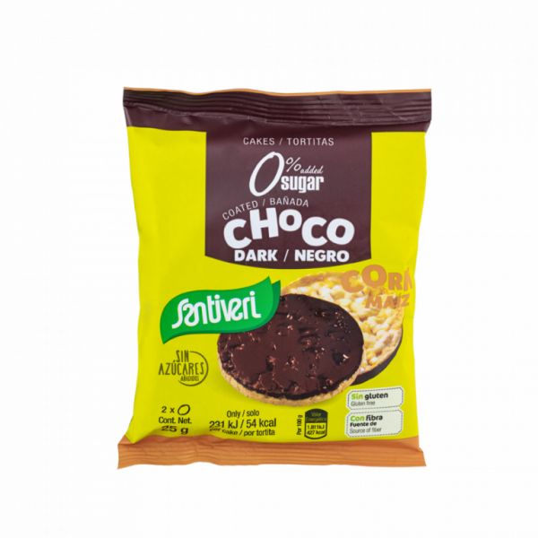 ZWARTE CHOCO MAISCAKES ZONDER SUIKER 2u