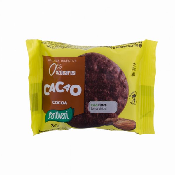 BISCOITOS DIGESTIVOS DE CACAU 27GR - SANTIVERI