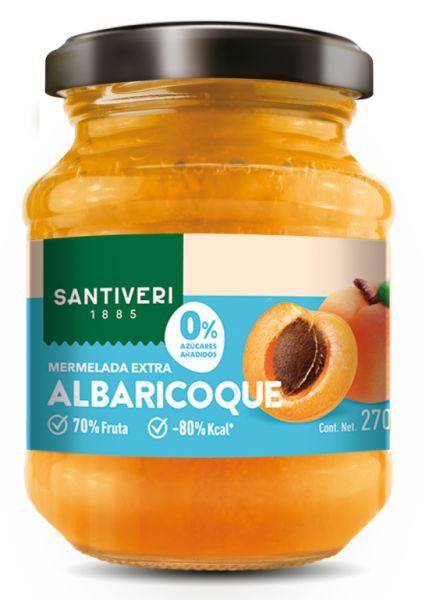 Abrikozenjam 0% Suikers 270 g - SANTIVERI