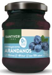 Kopen SANTIVERI Bosbessenjam 0% Suikers 270 g Door 4,45€