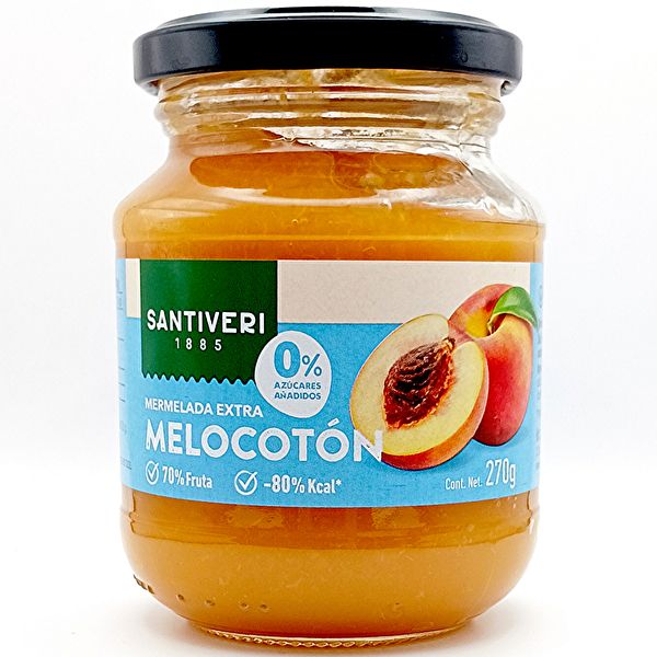 Confiture de Pêches 0% Sucres 270 g - SANTIVERI Img 2