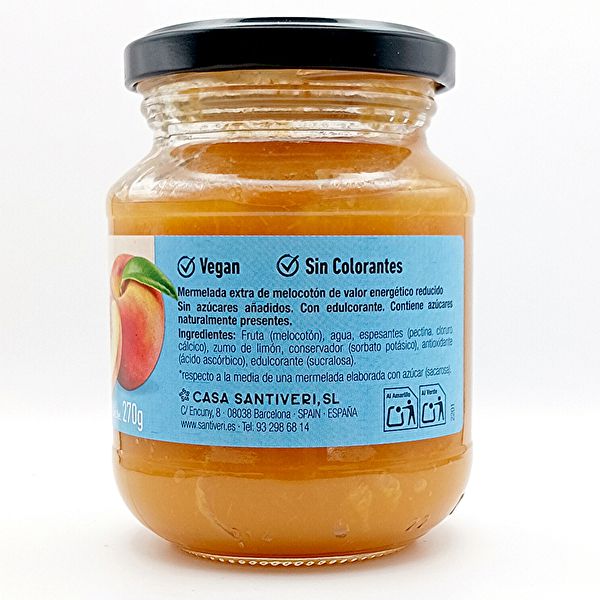 Confiture de Pêches 0% Sucres 270 g - SANTIVERI Img 4